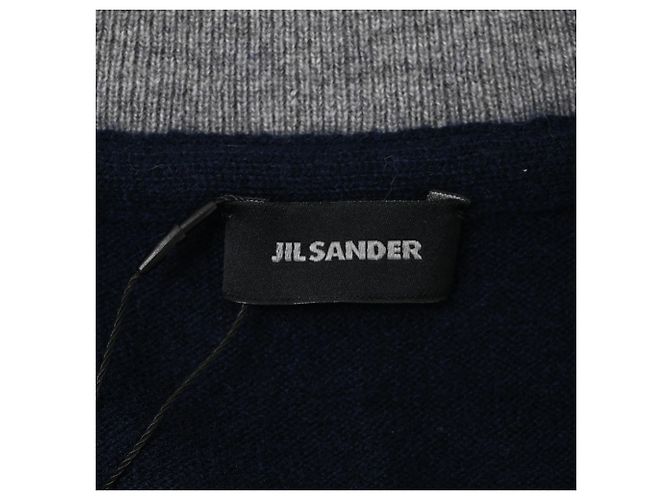 Jil Sander Cardigan mit Knöpfen aus Navy Cashmere Blau Marineblau - Ansicht 5