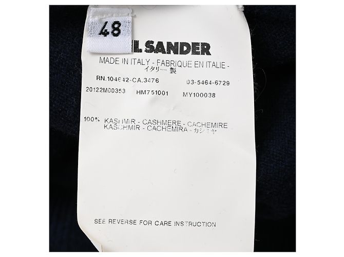 Jil Sander Cardigan mit Knöpfen aus Navy Cashmere Blau Marineblau - Ansicht 6