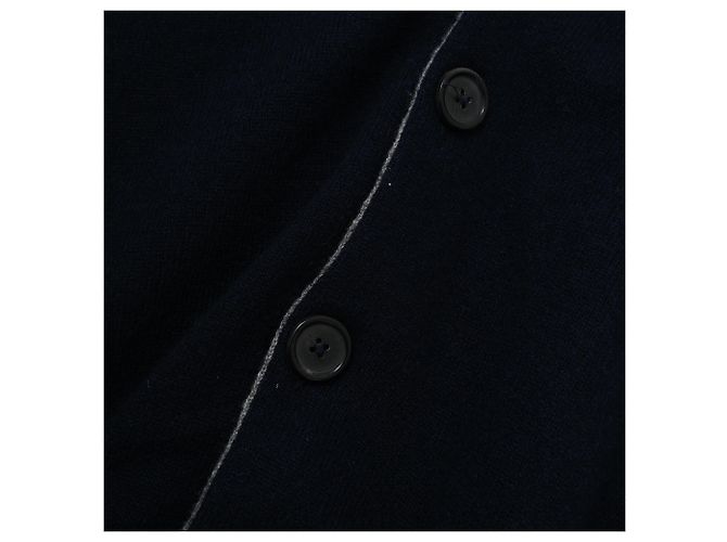 Jil Sander Cardigan mit Knöpfen aus Navy Cashmere Blau Marineblau - Ansicht 8