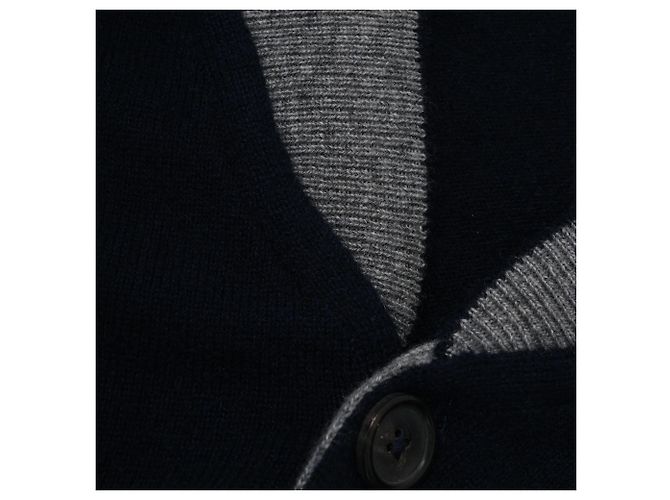Jil Sander Cardigan mit Knöpfen aus Navy Cashmere Blau Marineblau - Ansicht 9