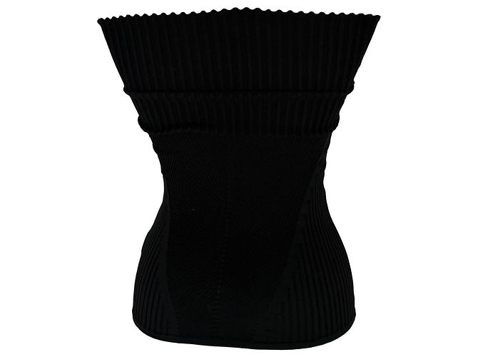 Jacquemus Le Papier 'La Maille Lucca' Tube Top aus schwarzem Polyester - Ansicht 6