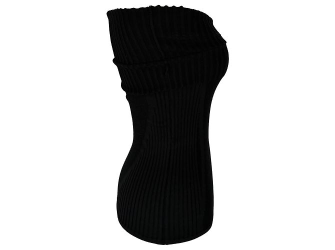Jacquemus Le Papier 'La Maille Lucca' Tube Top aus schwarzem Polyester - Ansicht 7