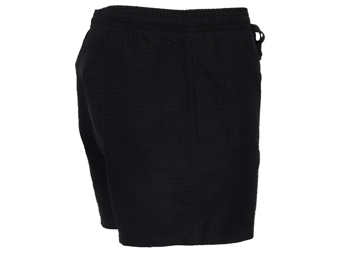 Balmain Drawstring Shorts in Black Polyester - view 2