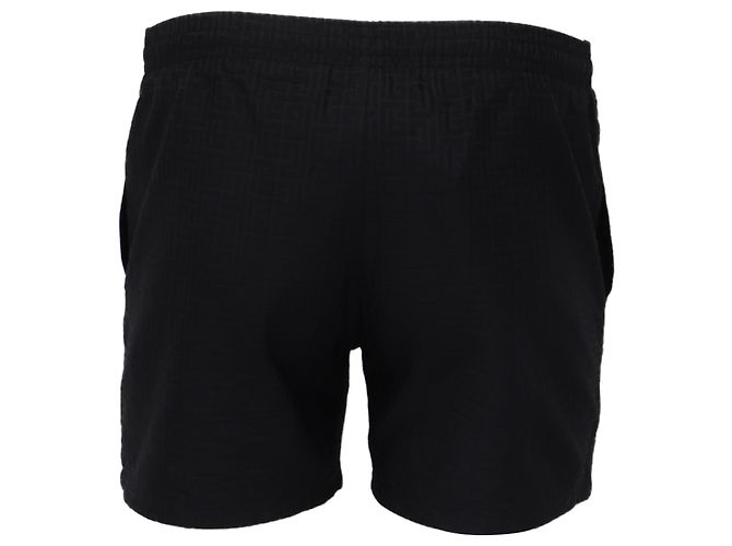 Balmain Drawstring Shorts in Black Polyester - view 3