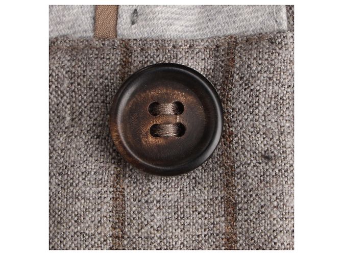 Pantalones de raya diplomática Brunello Cucinelli en lana gris - vista 11