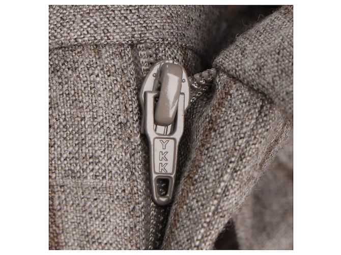 Pantalones de raya diplomática Brunello Cucinelli en lana gris - vista 12