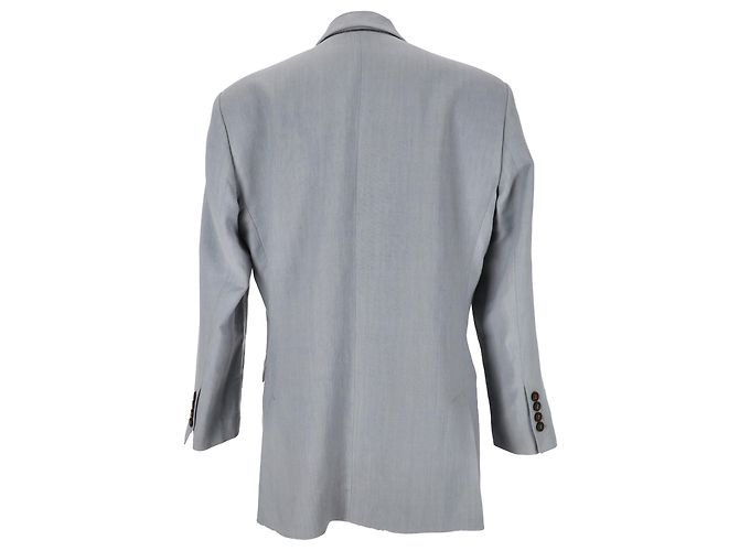 Blazer de botonadura sencilla Brunello Cucinelli en viscosa gris - vista 3