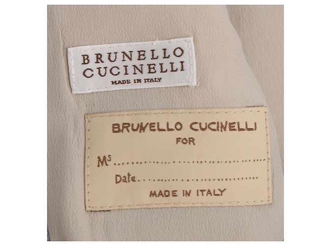 Blazer de botonadura sencilla Brunello Cucinelli en viscosa gris - vista 4