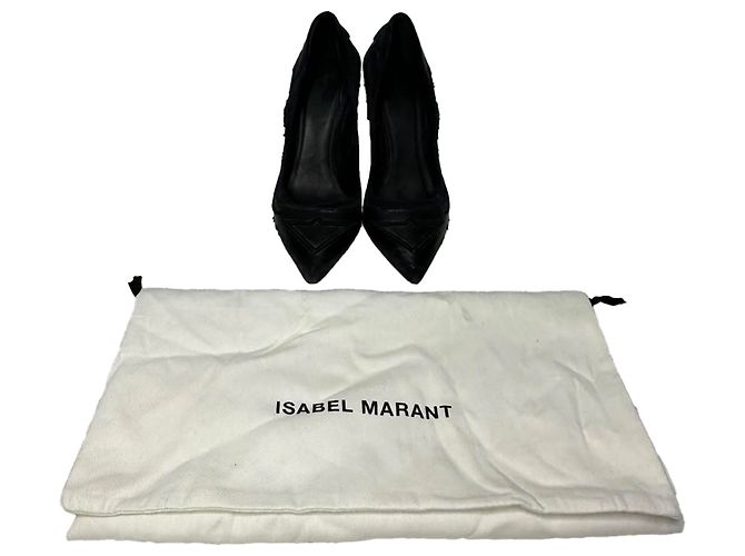 Décolleté a punta Isabel Marant in scamoso nero - vista 12