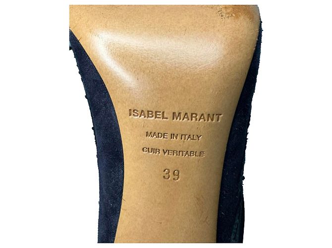 Décolleté a punta Isabel Marant in scamoso nero - vista 13
