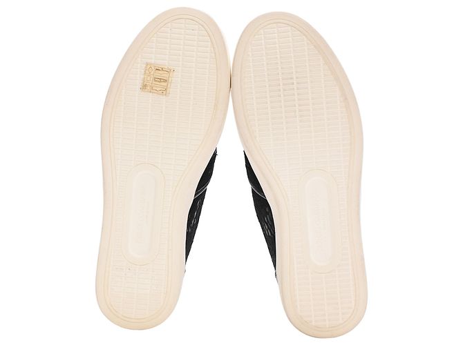 Sneakers slip on in pizzo Dolce & Gabbana in pelle nera Nero - vista 6