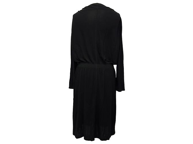 Abito midi con scollo a V e maniche lunghe Vanessa Bruno in viscosa nera Nero - vista 3