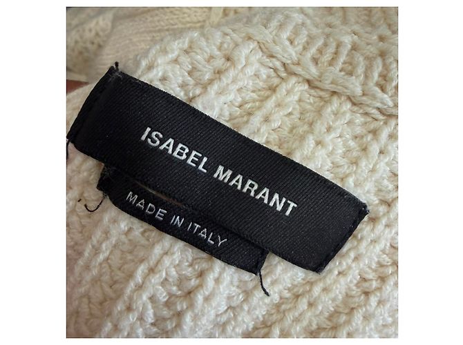 Suéter de malha Isabel Marant em algodão marfim Branco Cru - vista 4