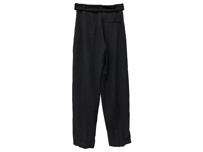 Joseph Tailored Trousers mit Gürtel aus schwarzer Viskose - Ansicht 2