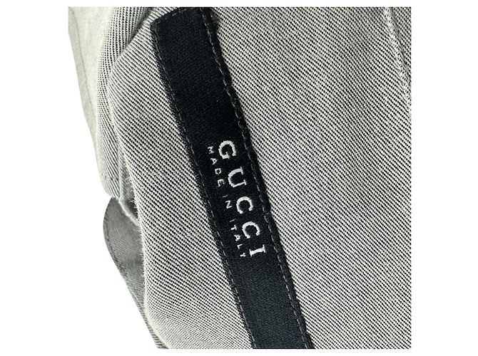 Gucci Button-Down Langarmhemd aus grauer Baumwolle - Ansicht 5