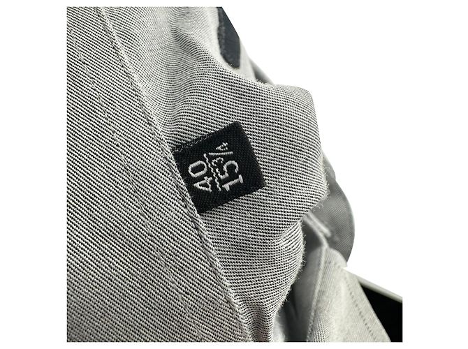 Gucci Button-Down Langarmhemd aus grauer Baumwolle - Ansicht 6