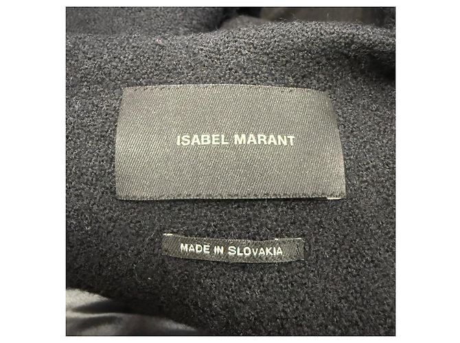 Isabel Marant Collarless Coat in Black Wool - view 4