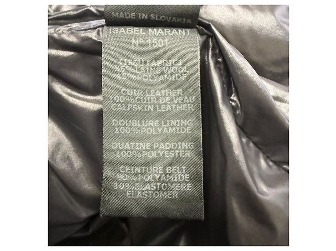 Isabel Marant Collarless Coat in Black Wool - view 6