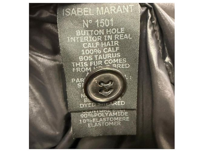 Isabel Marant Collarless Coat in Black Wool - view 7
