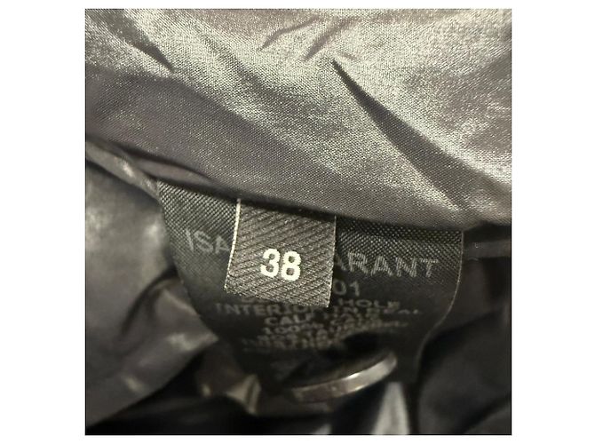 Isabel Marant Collarless Coat in Black Wool - view 8
