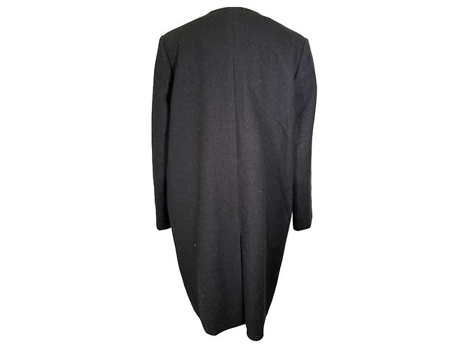Isabel Marant Collarless Coat in Black Wool - view 9