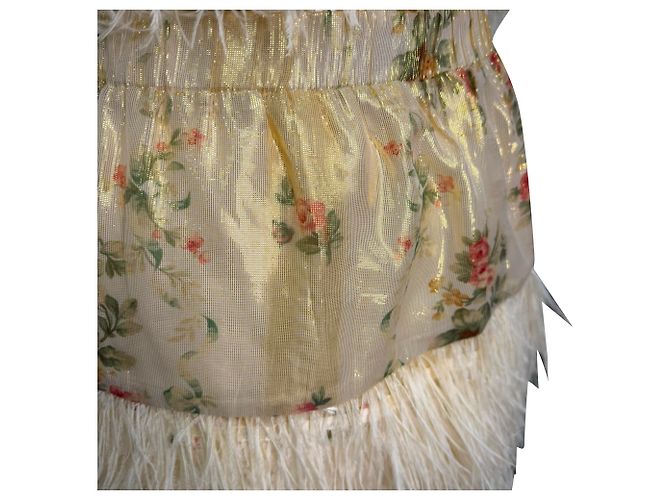 Conjunto LoveShackFancy cFeather-Trimmed en viscosa crema Blanco Crudo - vista 5