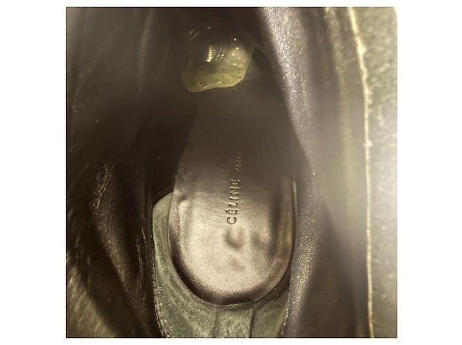 Céline Botas altas de montar Celine en piel negra Negro - vista 2