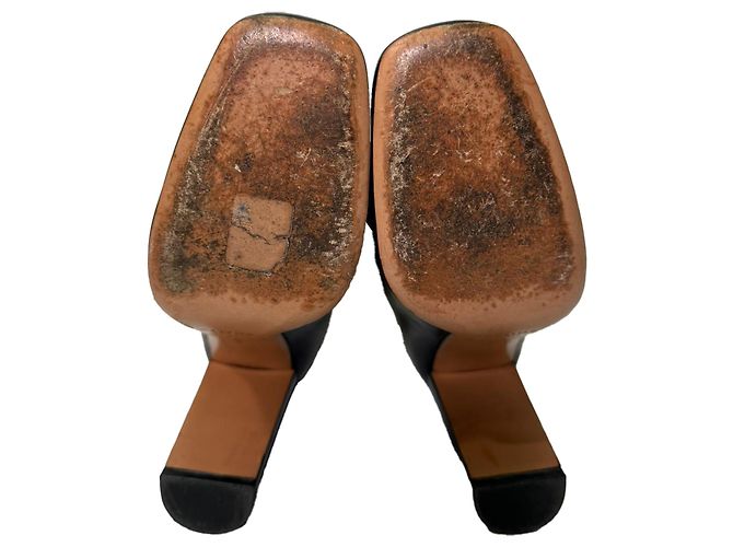 Céline Botas altas de montar Celine en piel negra Negro - vista 5