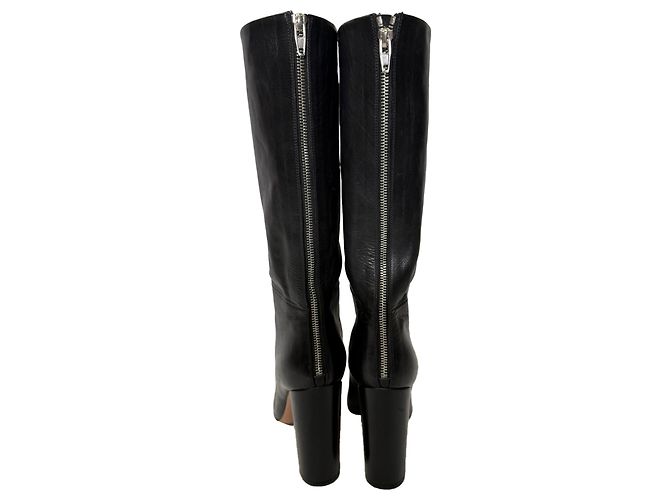 Céline Botas altas de montar Celine en piel negra Negro - vista 7