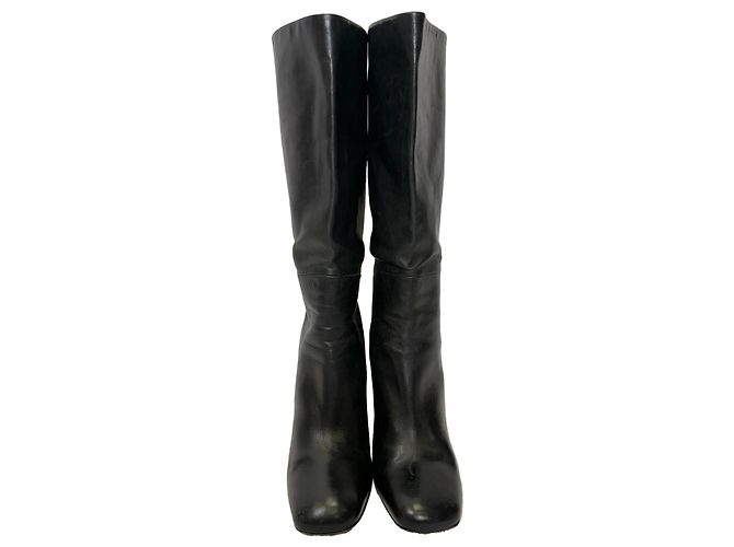Céline Botas altas de montar Celine en piel negra Negro - vista 8