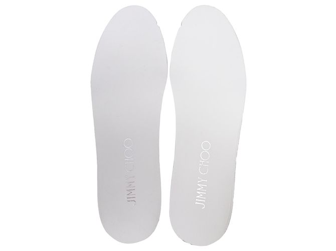 Jimmy Choo Low Top Sneaker aus grauem Polyamid mit elastischem Pelzbesatz - Ansicht 5