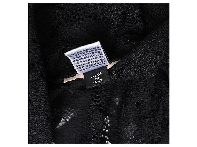 Top de algodón negro con detalles de lazo de encaje y seda D&G - vista 10