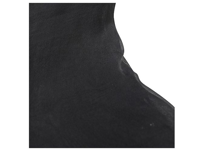 Top de algodón negro con detalles de lazo de encaje y seda D&G - vista 15