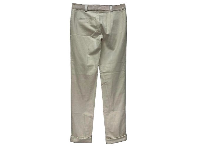 Stella Mc Cartney Pantalones Stella McCartney Weaved Waist Accent en algodón blanco - vista 2