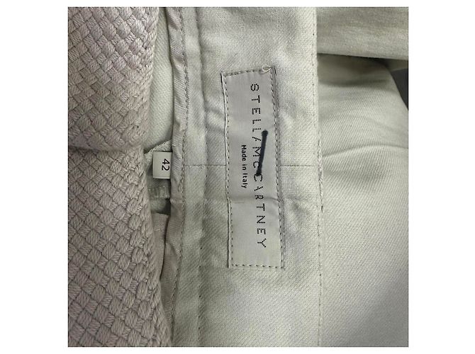 Stella Mc Cartney Pantalones Stella McCartney Weaved Waist Accent en algodón blanco - vista 3