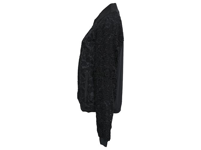 Moncler Dedon Lace Bomberjacke aus schwarzem Polyester - Ansicht 2