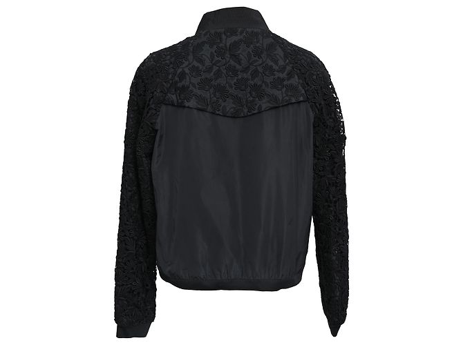 Moncler Dedon Lace Bomberjacke aus schwarzem Polyester - Ansicht 3