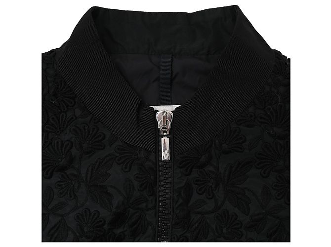 Moncler Dedon Lace Bomberjacke aus schwarzem Polyester - Ansicht 4