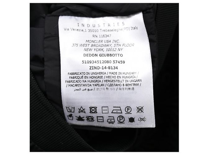 Moncler Dedon Lace Bomberjacke aus schwarzem Polyester - Ansicht 6
