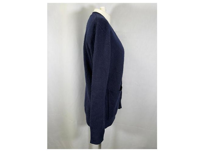 Joseph Cardigan aus Navy Blue Wolle Blau Marineblau - Ansicht 12