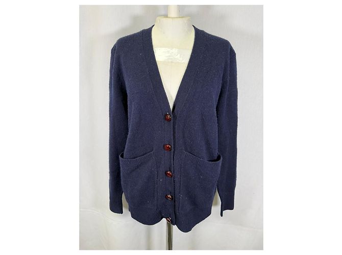 Joseph Cardigan aus Navy Blue Wolle Blau Marineblau - Ansicht 13