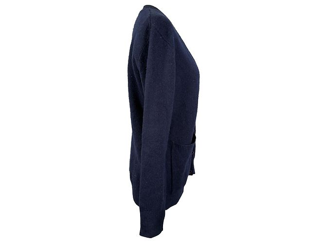 Joseph Cardigan aus Navy Blue Wolle Blau Marineblau - Ansicht 3