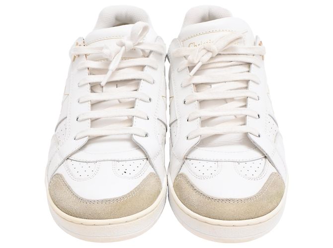 Tênis Dior Star em couro branco - vista 3