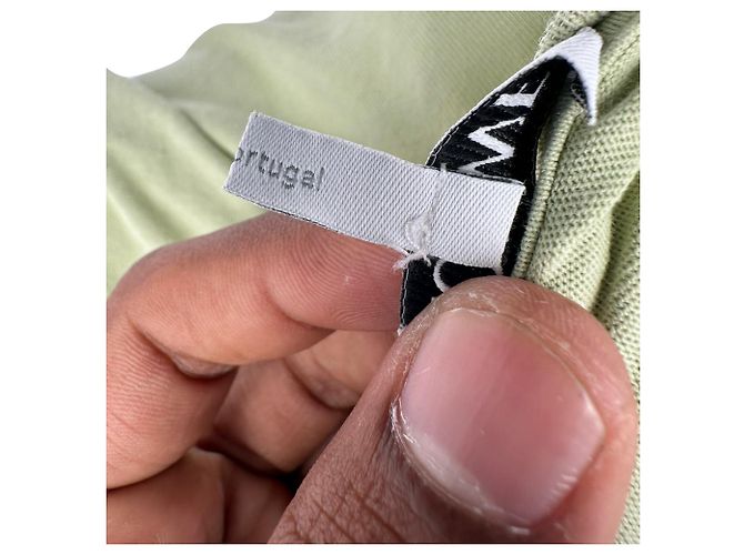 Camiseta curta oversize Anagram em algodão verde Loewe - vista 6