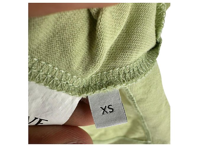 Camiseta curta oversize Anagram em algodão verde Loewe - vista 7