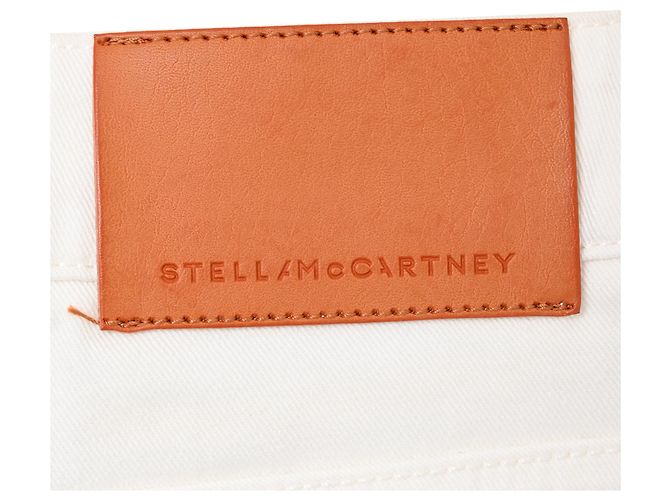 Stella Mc Cartney Vaqueros de algodón blanco con bordados de encaje Stella McCartney - vista 10