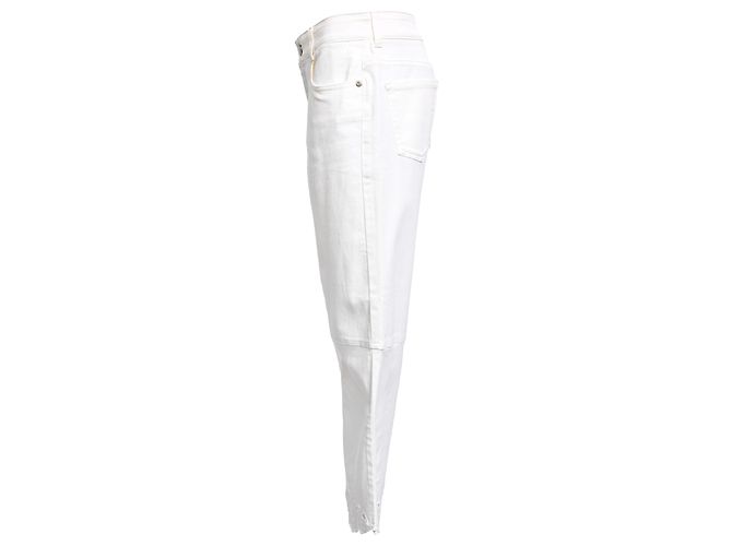 Stella Mc Cartney Vaqueros de algodón blanco con bordados de encaje Stella McCartney - vista 2