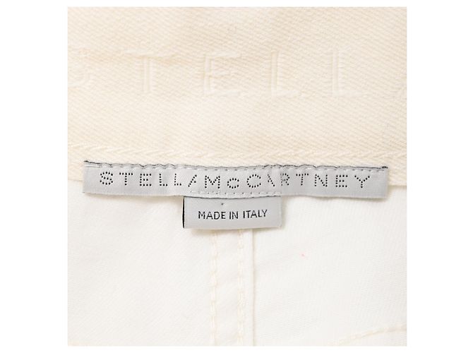 Stella Mc Cartney Vaqueros de algodón blanco con bordados de encaje Stella McCartney - vista 4
