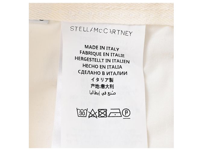 Stella Mc Cartney Vaqueros de algodón blanco con bordados de encaje Stella McCartney - vista 5