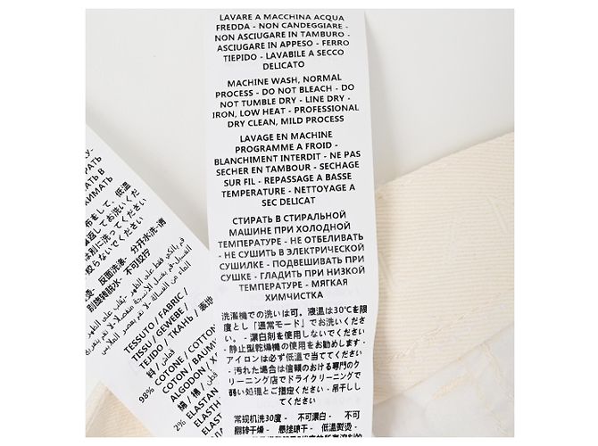 Stella Mc Cartney Vaqueros de algodón blanco con bordados de encaje Stella McCartney - vista 8